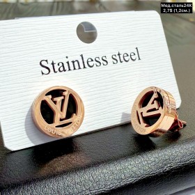 Сережки мед.сталь24К 10515 (1.2см)